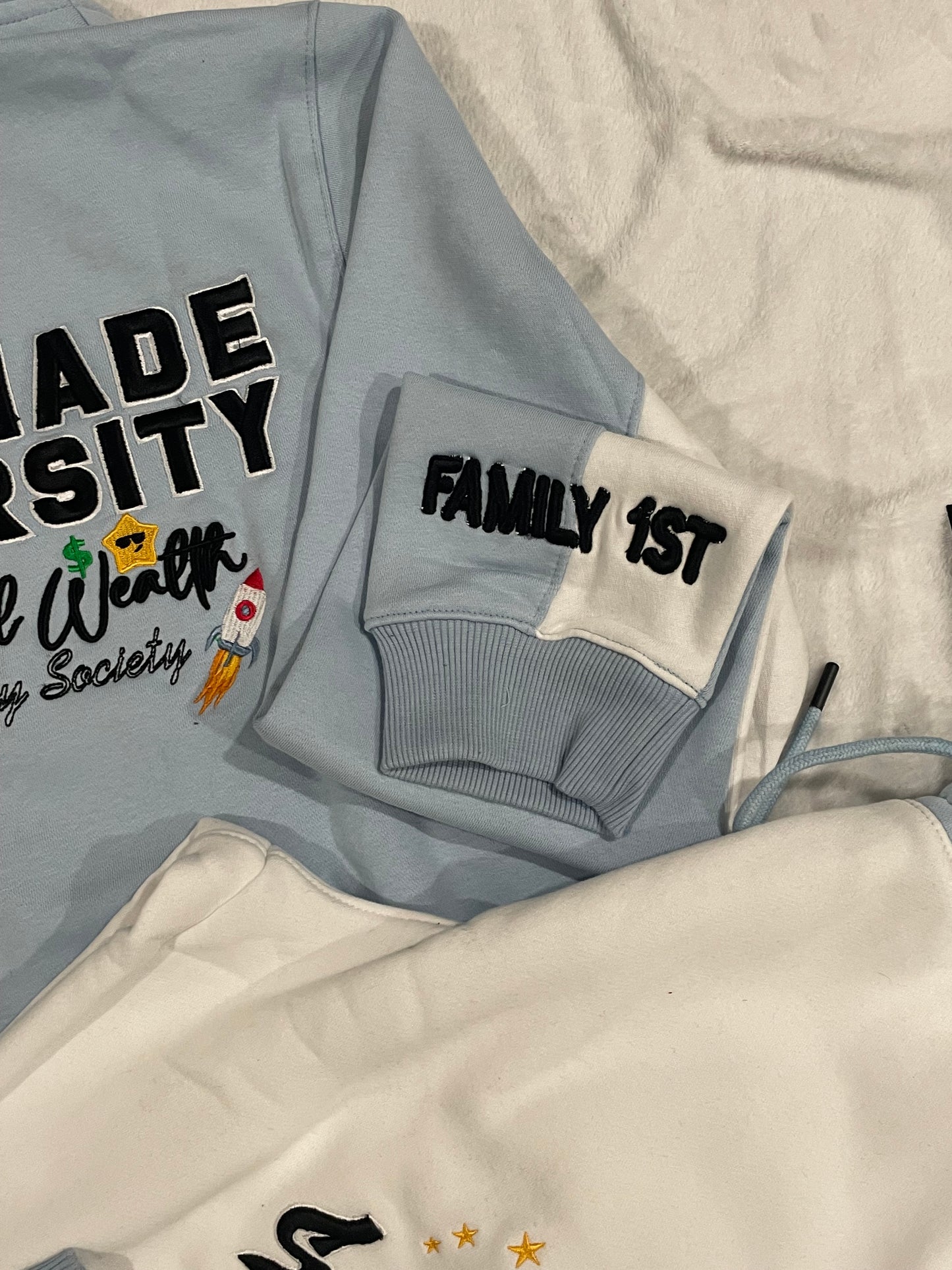 Carolina Blue/White Self Made classic SMU tech sweatsuit