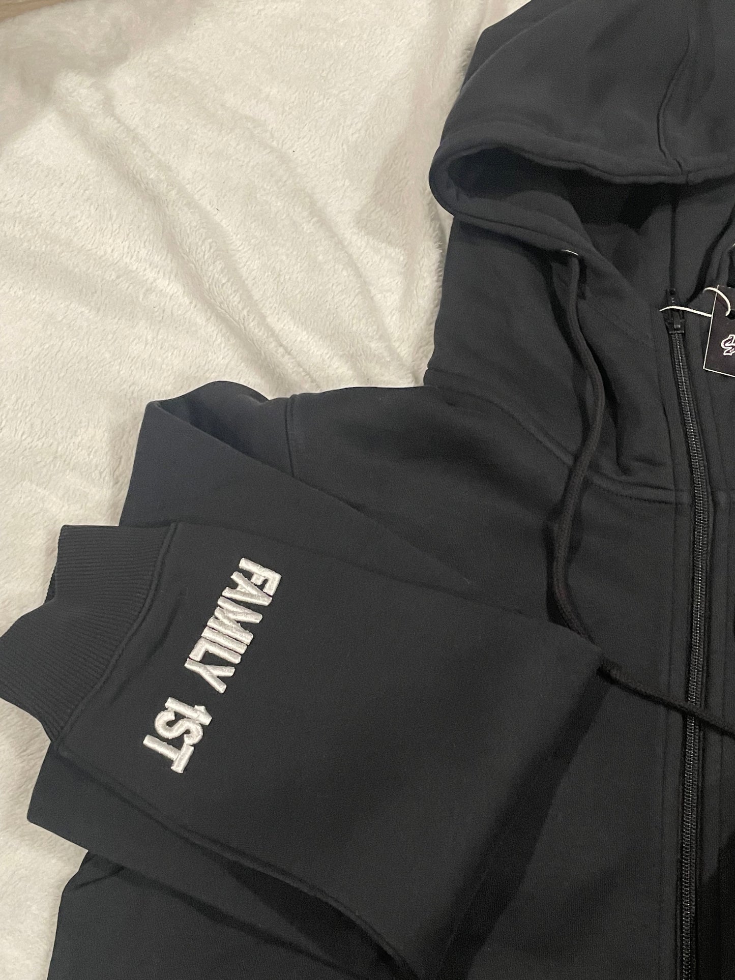 Black Self Made SMU classic tech sweatsuit