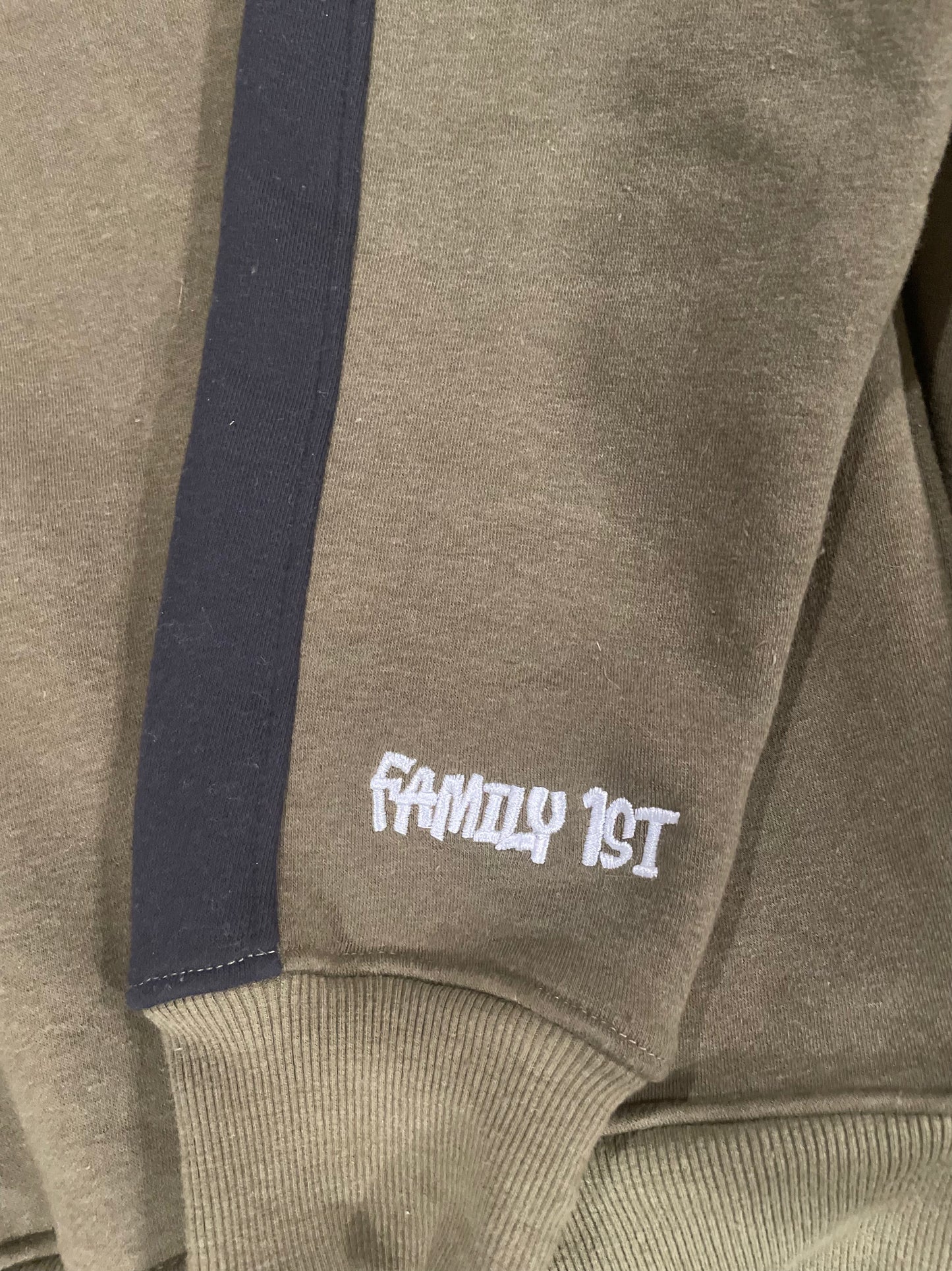 Olive green Self Made embroidery sweatsuit set