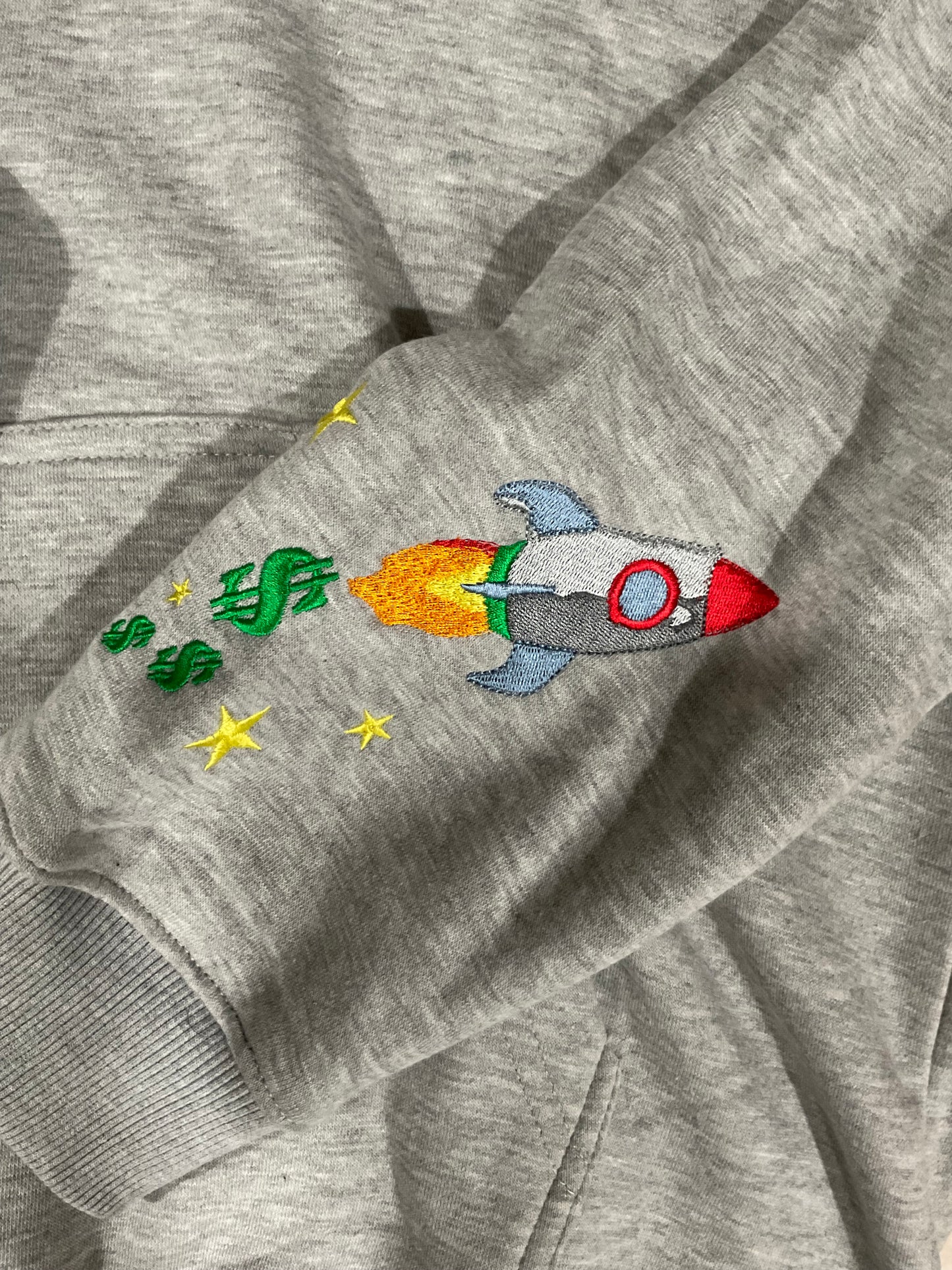 Self Made75 Gray/Bugz Bunny chenille/embroidery sweatsuit set