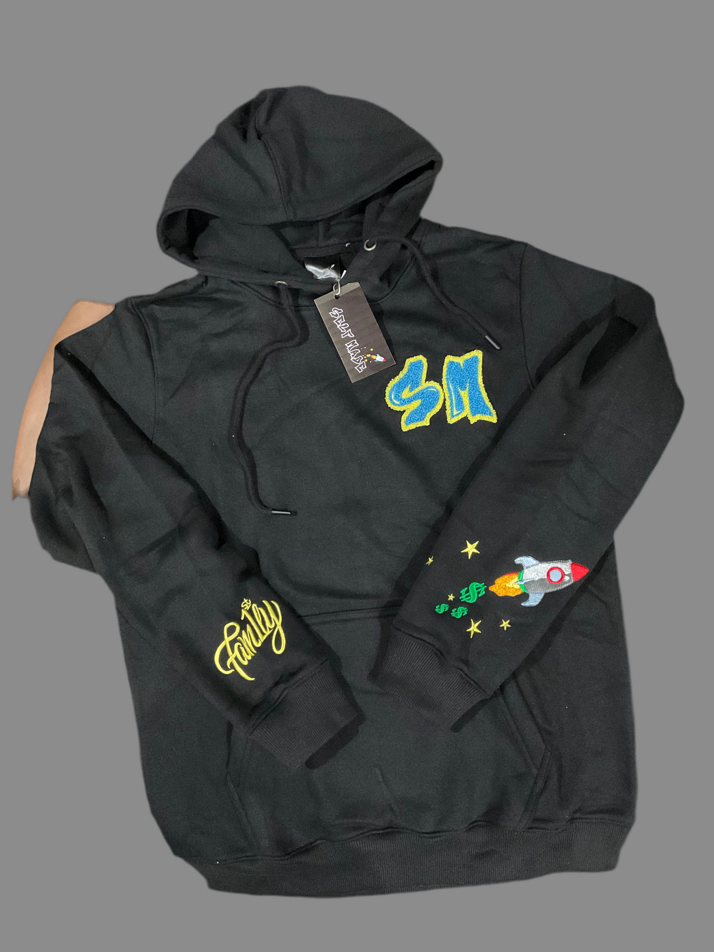Self Made75 Black/Gamma chenille/embroidery sweatsuit set